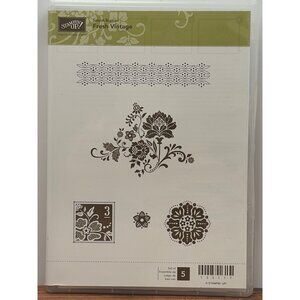 125117 Stampin Up! Sale A Bration Fresh Vintage Rubber Stamp Set Of 5